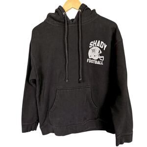 Eminem Shady Football Undefeated 12-0 Concert Album Black Hoodie Sweatshirt XL